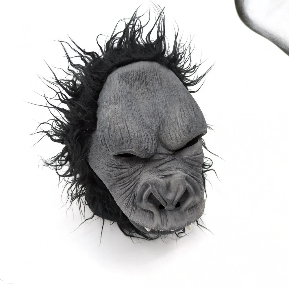 Spook VTG Gorilla Mask Costume Halloween Adult Rubber Fur Ape Scary Prank Horror
